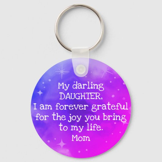 Porte-clés Texte personnalisé Rainbow Ombre Galaxy Stars Nebu (Verso)