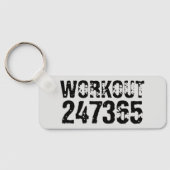 Porte-clés Texte usé et rayé Workout 247365 noir (Verso)