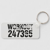 Porte-clés Texte usé et rayé Workout 247365 noir (Recto)