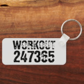 Porte-clés Texte usé et rayé Workout 247365 noir (Recto)