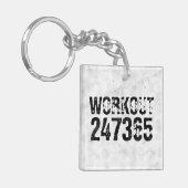 Porte-clés Texte usé et rayé Workout 247365 rustique (Devant gauche)