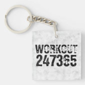 Porte-clés Texte usé et rayé Workout 247365 rustique (Devant)