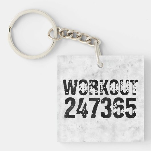 Porte-clés Texte usé et rayé Workout 247365 rustique (Devant)