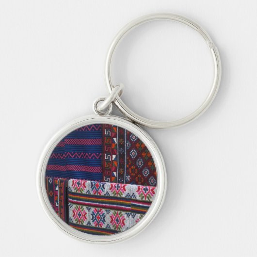 Porte-clés Textiles colorés du Bhoutan (Devant)