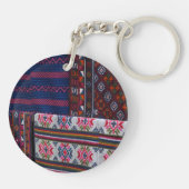 Porte-clés Textiles colorés du Bhoutan (Dos)