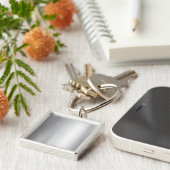 Porte-clés Texture argentée en métal (Côté)