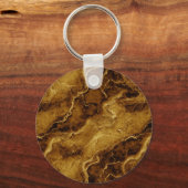 Porte-clés Texture Brown dorée en marbre (Verso)