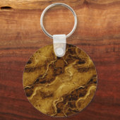 Porte-clés Texture Brown dorée en marbre (Recto)