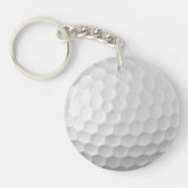 Porte-clés Texture de balle de golf blanche gaufree (Devant)