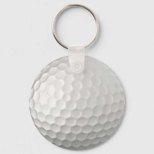 Porte-clés Texture de balle de golf blanche gaufree (Recto)