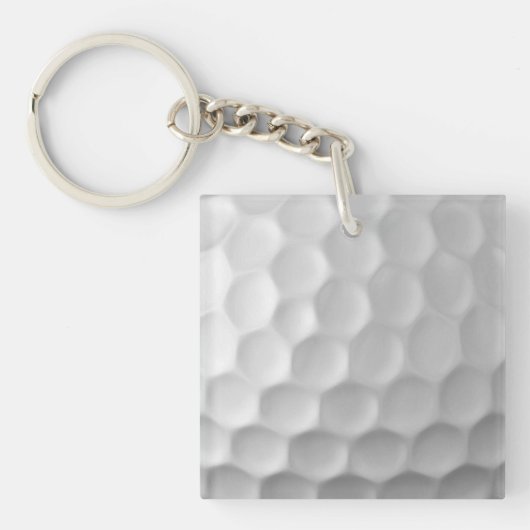 Porte-clés Texture de balle de golf blanche gaufree (Devant)