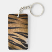 Porte-clés texture de fourrure de peau d'animal de tigre rayu (Dos)