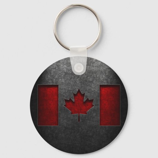 Porte-clés Texture de la pierre du drapeau canadien (Recto)