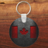 Porte-clés Texture de la pierre du drapeau canadien (Recto)