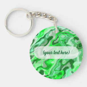 Porte-clés Texture de marbre vert émeraude Peinture liquide a