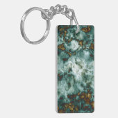 Porte-clés Texture de marbre verte avec des veines (Devant gauche)