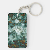 Porte-clés Texture de marbre verte avec des veines (Dos)