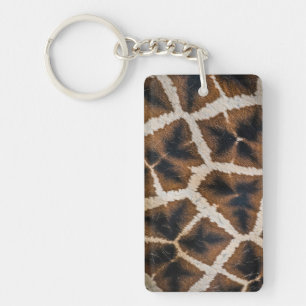 Porte-clés texture de peau de girafe animal sauvage cuir patt
