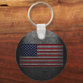 Porte-clés Texture de pierre du drapeau américain (Recto)