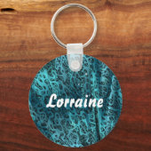 Porte-clés Texture de soie bleue (Recto)