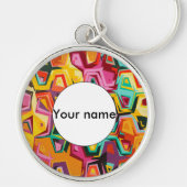 Porte-clés Texture des trous colorés (Devant)