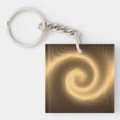 Porte-clés Texture en spirale d'or (Devant)