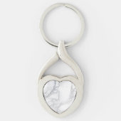 Porte-clés texture Marbre blanc (Devant)