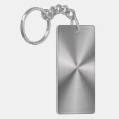 Porte-clés Texture radiale métallique personnalisée (Devant gauche)