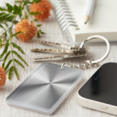 Porte-clés Texture radiale métallique personnalisée (Devant droit)