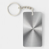 Porte-clés Texture radiale métallique personnalisée (Devant)
