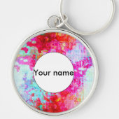 Porte-clés Texture rouge rose (Devant)