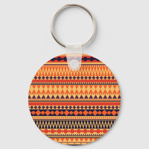 Porte-clés Texture tribale : motif rayures vintages.