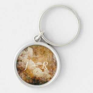 Porte-clés texture vintage florale grunge d'arrière - plan