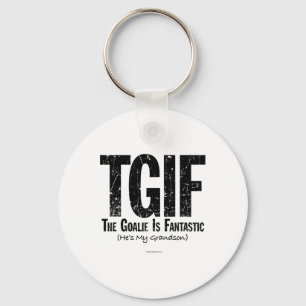 Porte-clés Tgif Le gardien de but est fantastique grand-père 