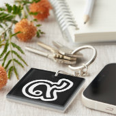 Porte-clés Thaïlande Lucky Number 9 / Neuf / ๙ (Gao/Kao) Thai (Devant Droit)