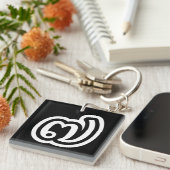 Porte-clés Thaïlande Numéro 7 / Sept / ๗ (Jed/Chet) Thai (Devant Droit)