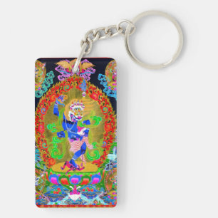 Porte-clés Thangka tibétain oriental frais Simhavaktra Dakin
