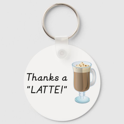 Porte-clés Thank you gift - Thanks a latte (Recto)