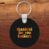 Porte-clés Thankful For You Forers Thanksgiving Happy Turkey (Recto)