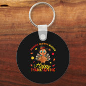 Porte-clés Thankful Grateful Blessed Thanksgiving Turkey Wome (Recto)