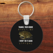 Porte-clés Thanks Your Honor I Won't Do-it Again Frog English (Recto)
