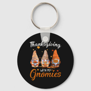 Porte-clés Thanksgiving Avec Mes Gnomies Amusants Automne Gno