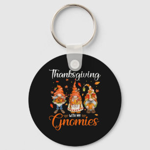 Porte-clés Thanksgiving Avec Mes Gnomies Drôle Gnomes D'Autom