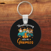 Porte-clés Thanksgiving Avec Mes Gnomies Gnomes Amis Heureux (Recto)