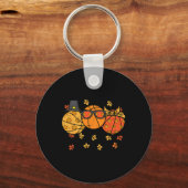 Porte-clés Thanksgiving Basketballs Pilgrim Automne Automne H (Recto)