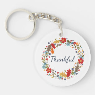 Porte-clés Thanksgiving Fall Thanksgiving Wreath Red Home