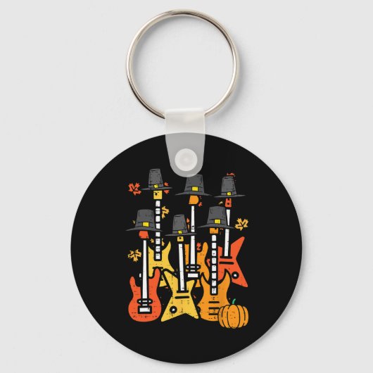 Porte-clés Thanksgiving Guitares Fall Rock Music Riocker Men  (Recto)