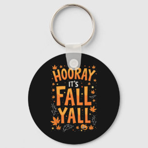 Porte-clés Thanksgiving Halloween Hooray Son Automne Y'all Fa