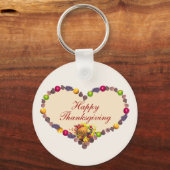 Porte-clés Thanksgiving Heart et Cornucopia (Recto)