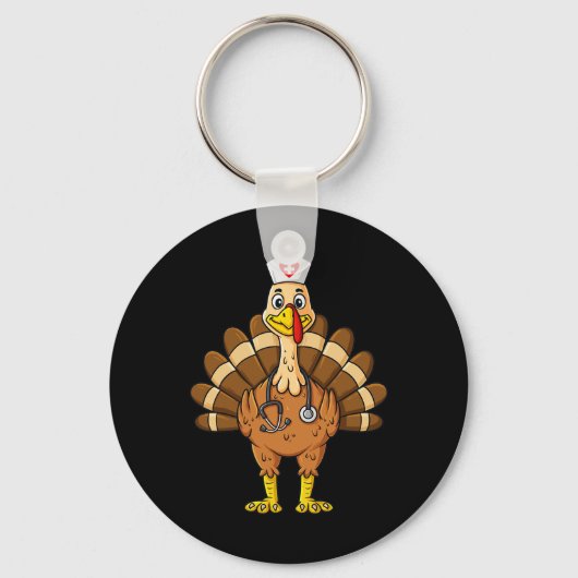 Porte-clés Thanksgiving Nurse Turkey Scrub Fun Nurse (Recto)